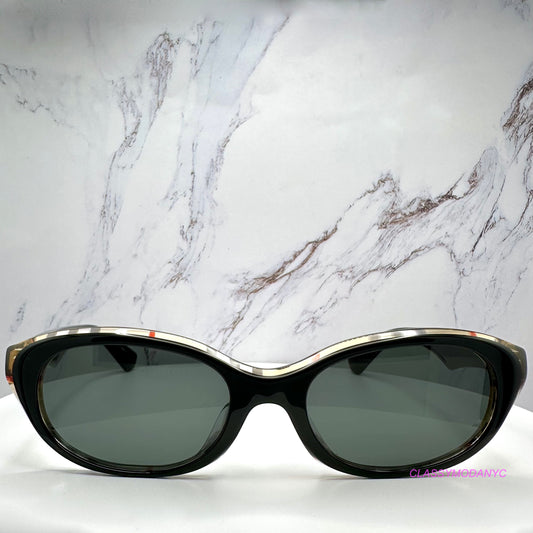 BE4447D 412187 Burberry Sunglasses oval black vintage check front view