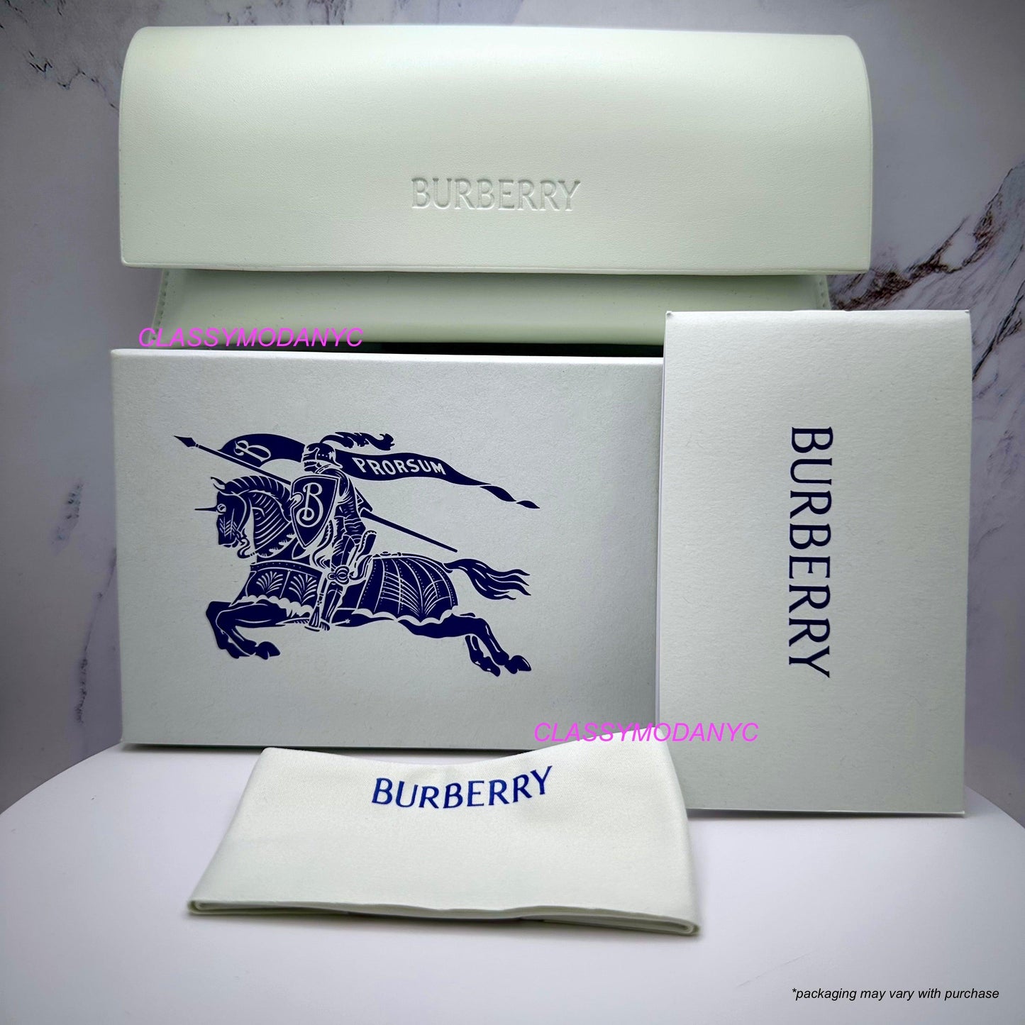 Burberry box and case, authentic packaging.