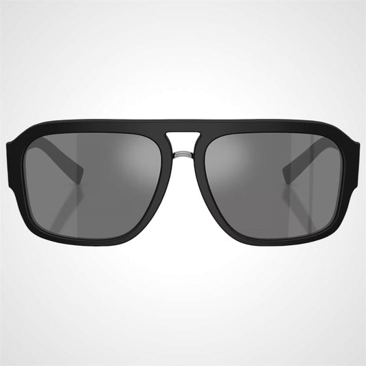 Dolce & Gabbana 0DG4403 25256G black pilot men's mirrored front facing sunglasses