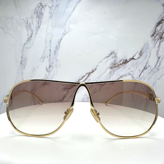 MIU MIU 0MUA56S 5AK90L gold metal aviator brown gradient lens sunglasses front view