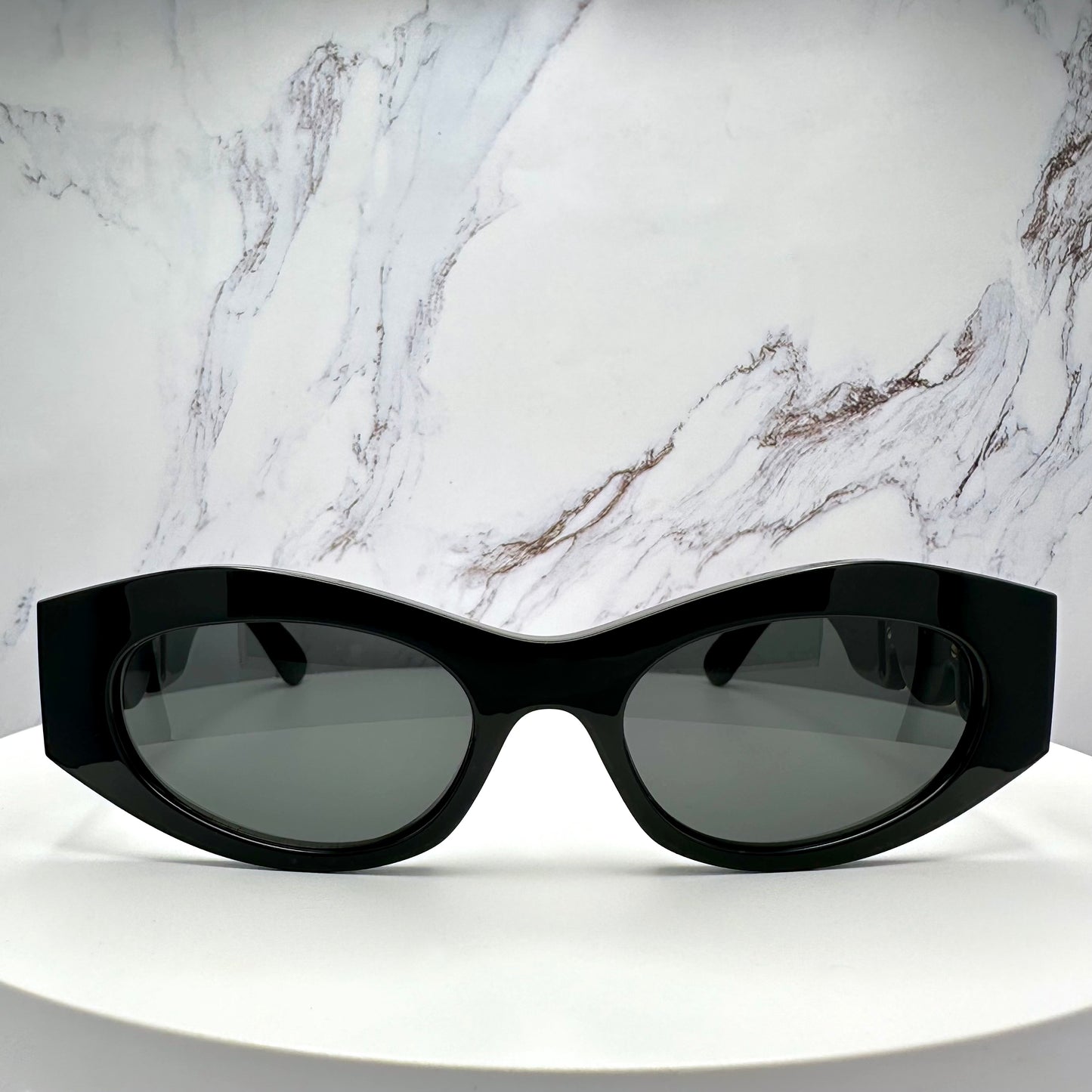 VERSACE Sunglasses VE4480U GB1/87 Oval Black Gold Medusa Logo