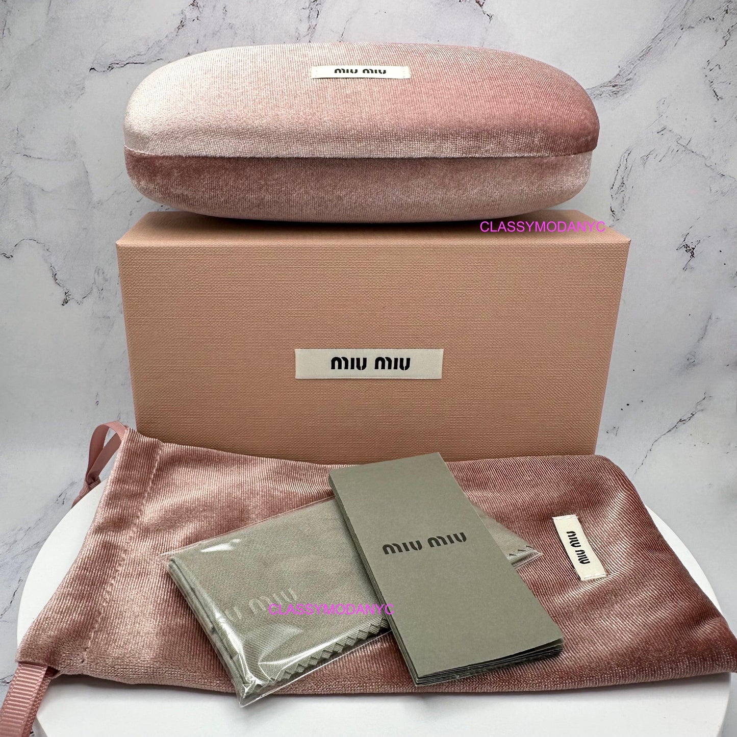MIU MIU 0box and case, authentic packaging.