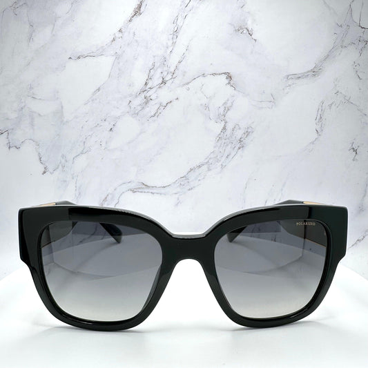 VERSACE 0VE4437U GB1/T3 sunglasses black square polarized grey lens