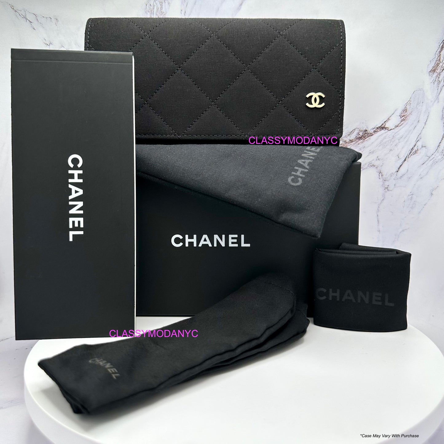 Chanel Sunglasses Black Polarized Gold CC Glass Pearls CH5542 C622/S8