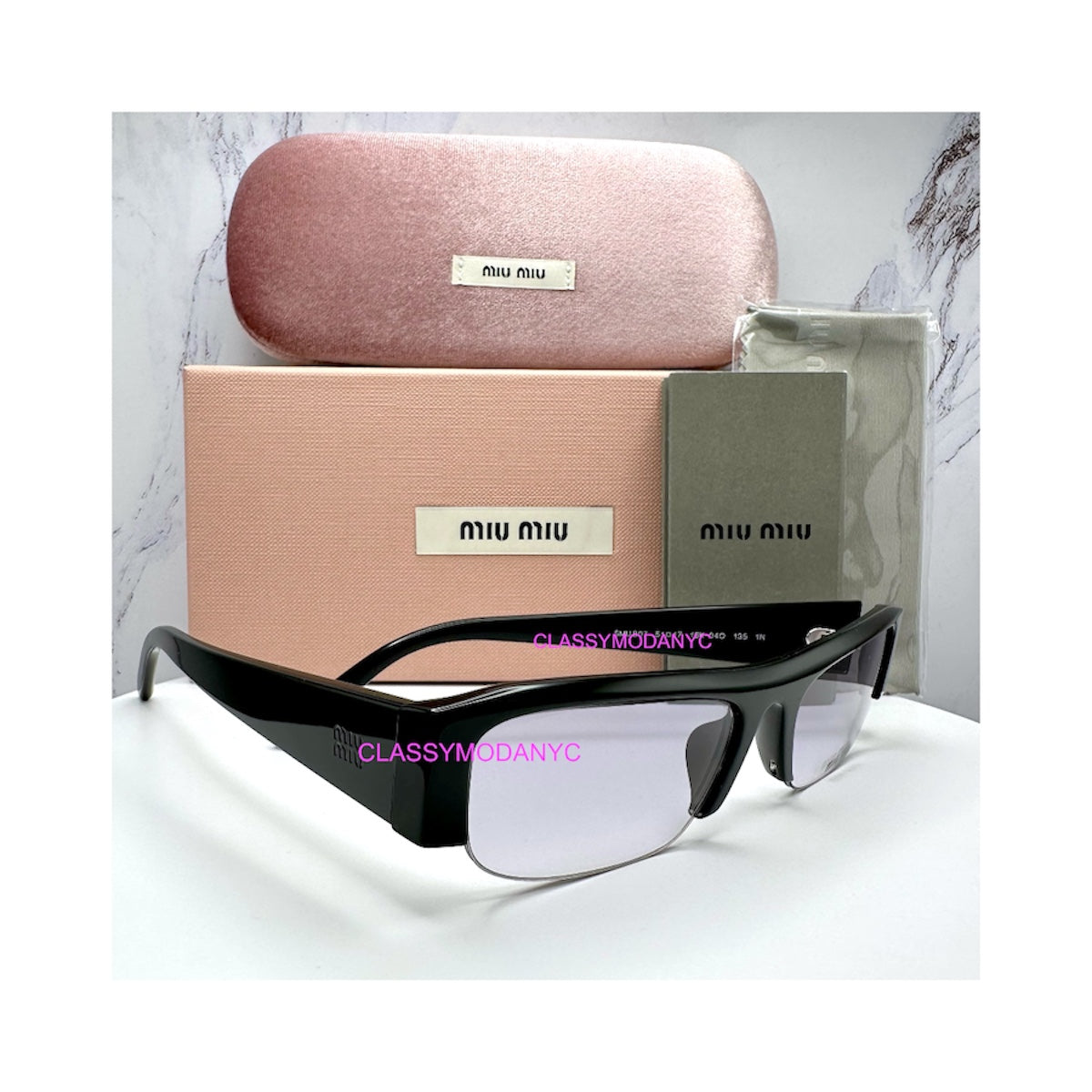 Miu Miu Sunglasses W/ case & box new Miu Miu MUB50S 26C09Z Gold/Dark Brown 52-20-140 Sunglasses  main image 2
