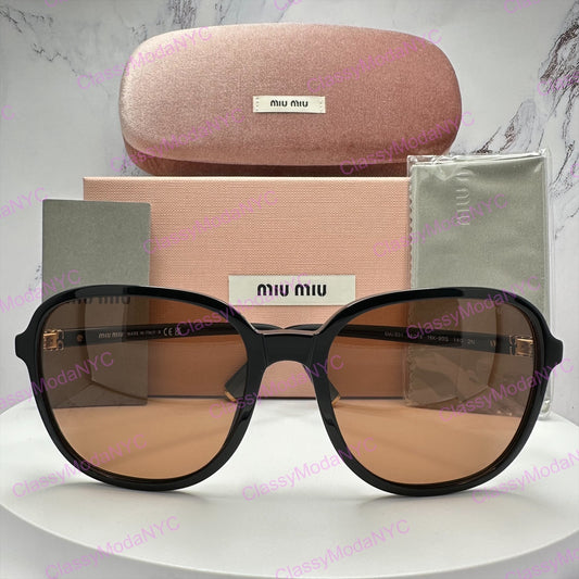 MU B01S 16K90Q MIU MIU Sunglasses Black Square 1