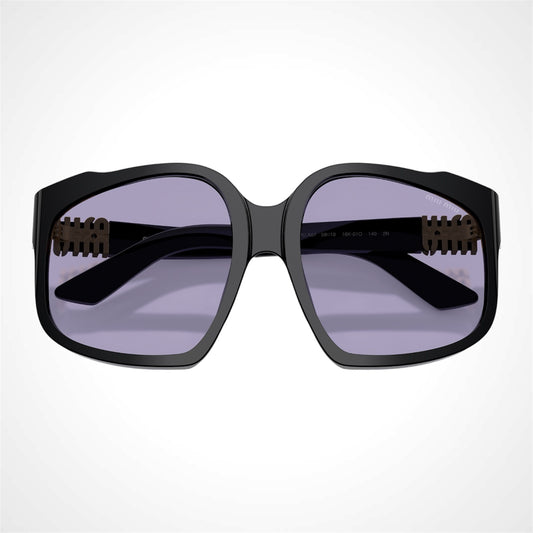 MUA07S 16K01O miu miu black sunglasses violet lens 8056262522677 front view