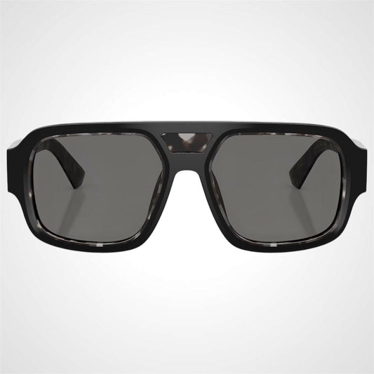 Dolce & Gabbana 0DG4516 3403/1 black pilot men's sunglasses front view.