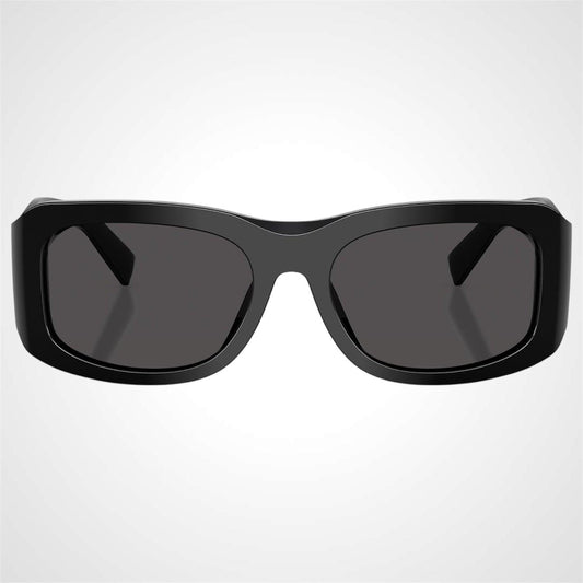 Dolce & Gabbana DG4503 501/87 black rectangle grey lens sunglasses front view