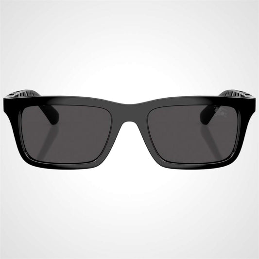 Burberry 0BE4475U 300187 black square frame with check interior men's sunglasses front view