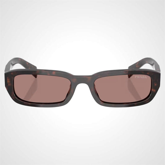 Prada 0PRB06S 17N60B rectangle brown tortoise symbole logo sunglasses front frame