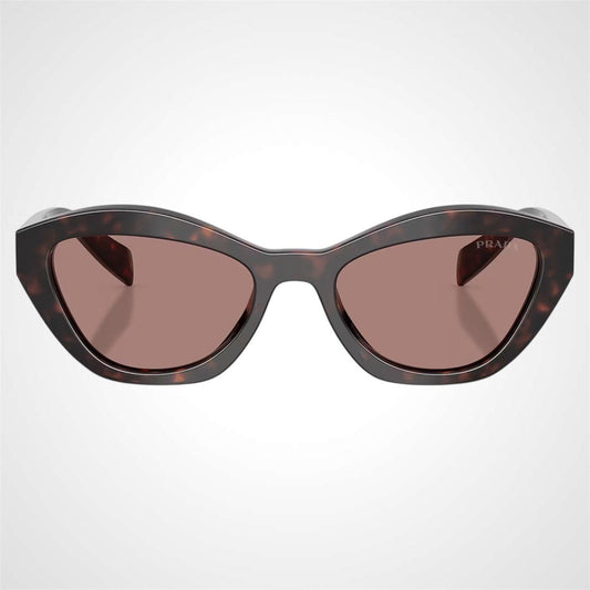 PRADA PRA02S 17N60B brown havana butterfly symbole sunglasses front frame