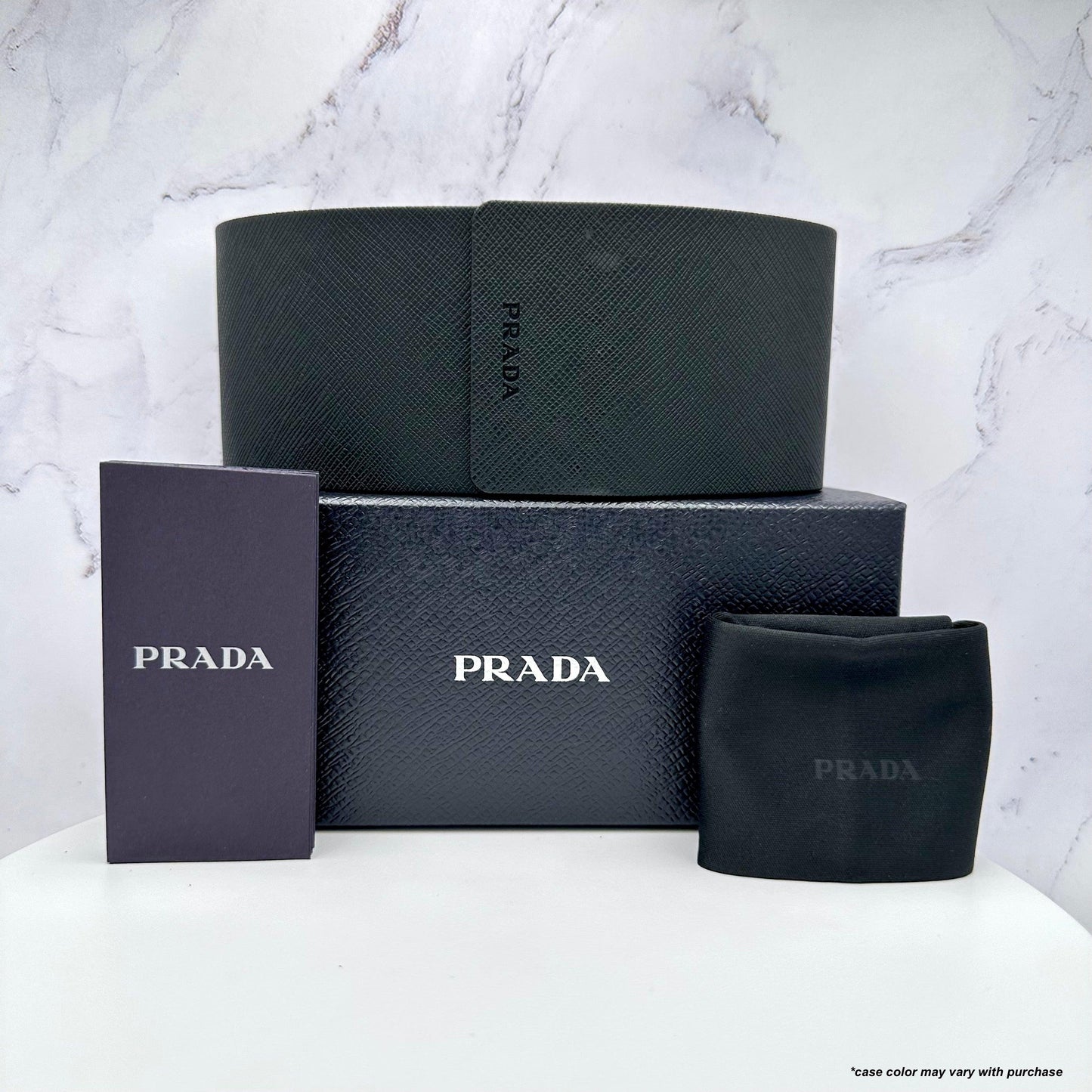 Prada box and case, authentic packaging.
