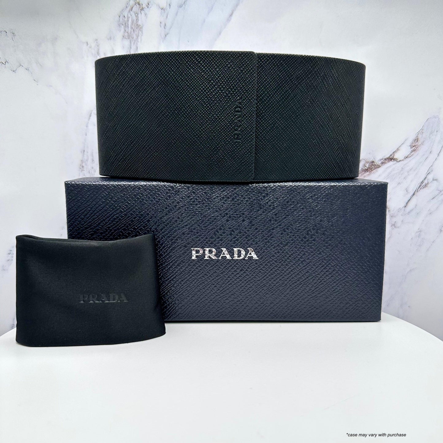 Prada box and case, authentic packaging.