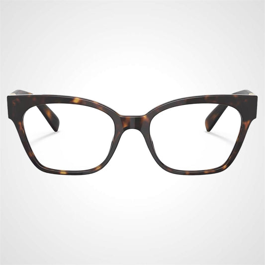 Versace VE3294 108 brown havana acetate square gold eyeglasses front frame