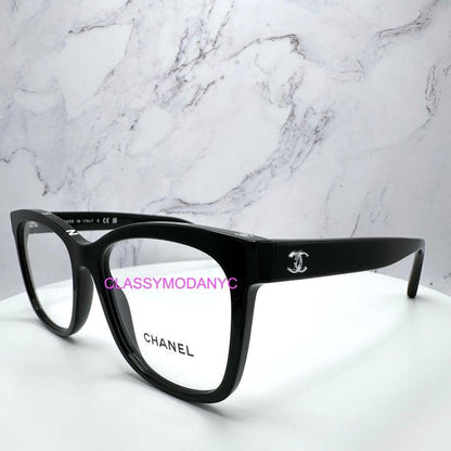 CHANEL CH3392 C501 black eyeglasses square frame 53mm for women