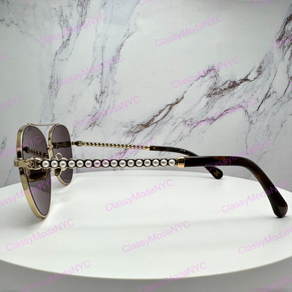 4298H C125/3 Chanel sunglasses aviator 5