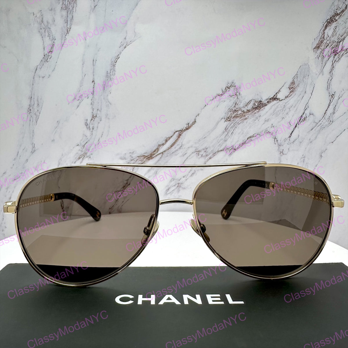 4298H C125/3 Chanel sunglasses aviator 8