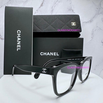 CHANEL CH3392 C501 black eyeglasses square frame 53mm for women