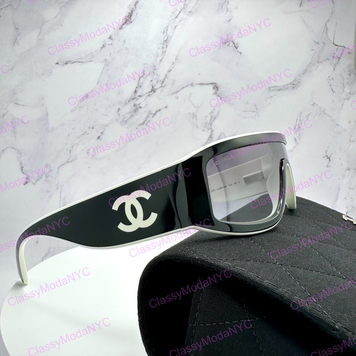 6057 1656/S6 side view black and white shield with case