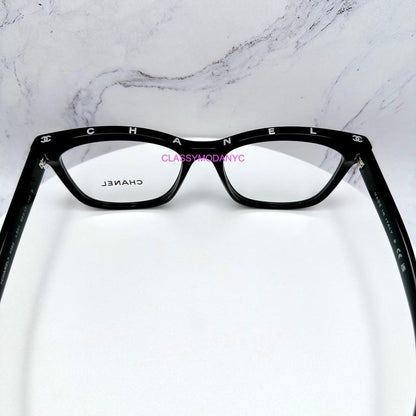 CHANEL CH3392 C501 black eyeglasses square frame 53mm for women