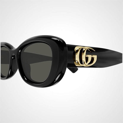 Gucci GG1829SK 001 black acetate oval women’s sunglasses