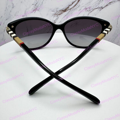 BE4216 30018G Burberry Sunglasses back view checkered pattern 