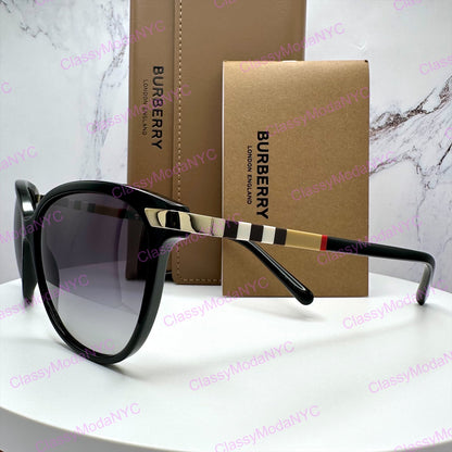 BE4216 30018G Burberry Sunglasses side view with box and case