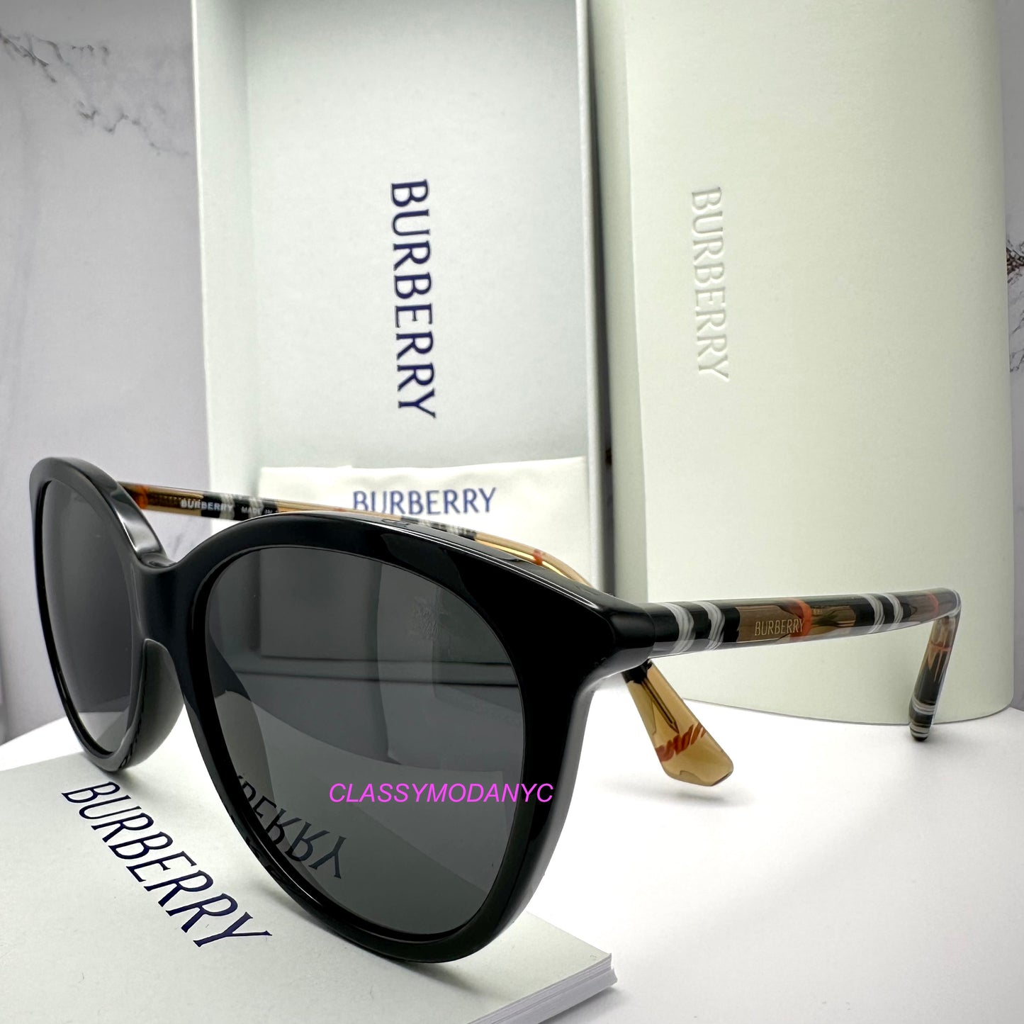 Burberry Sunglasses side view BE4455 4161/87 with box and case 