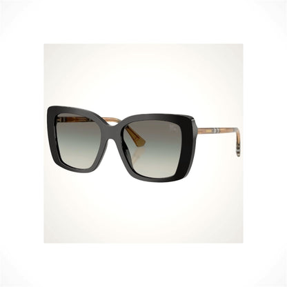BURBERRY BE4456 416111 Black Square Gray Gradient Unisex Sunglasses