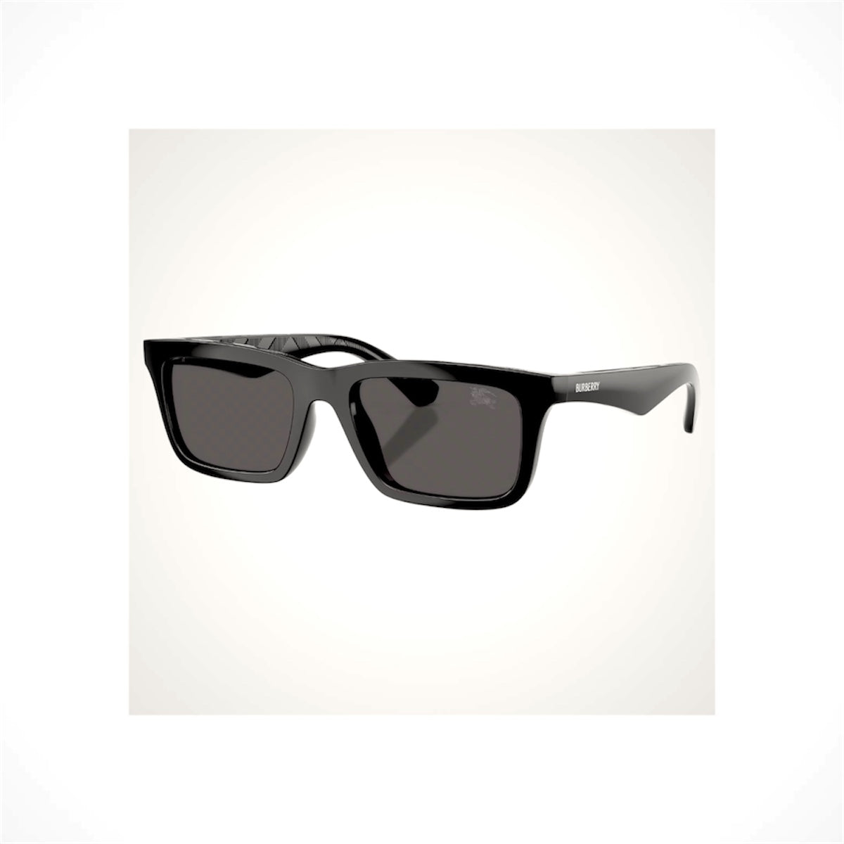 BURBERRY BE4475U 300187 Black Square Rectangle Unisex Sunglasses Dark Gray Lens