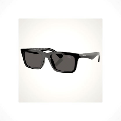 BURBERRY BE4475U 300187 Black Square Rectangle Unisex Sunglasses Dark Gray Lens