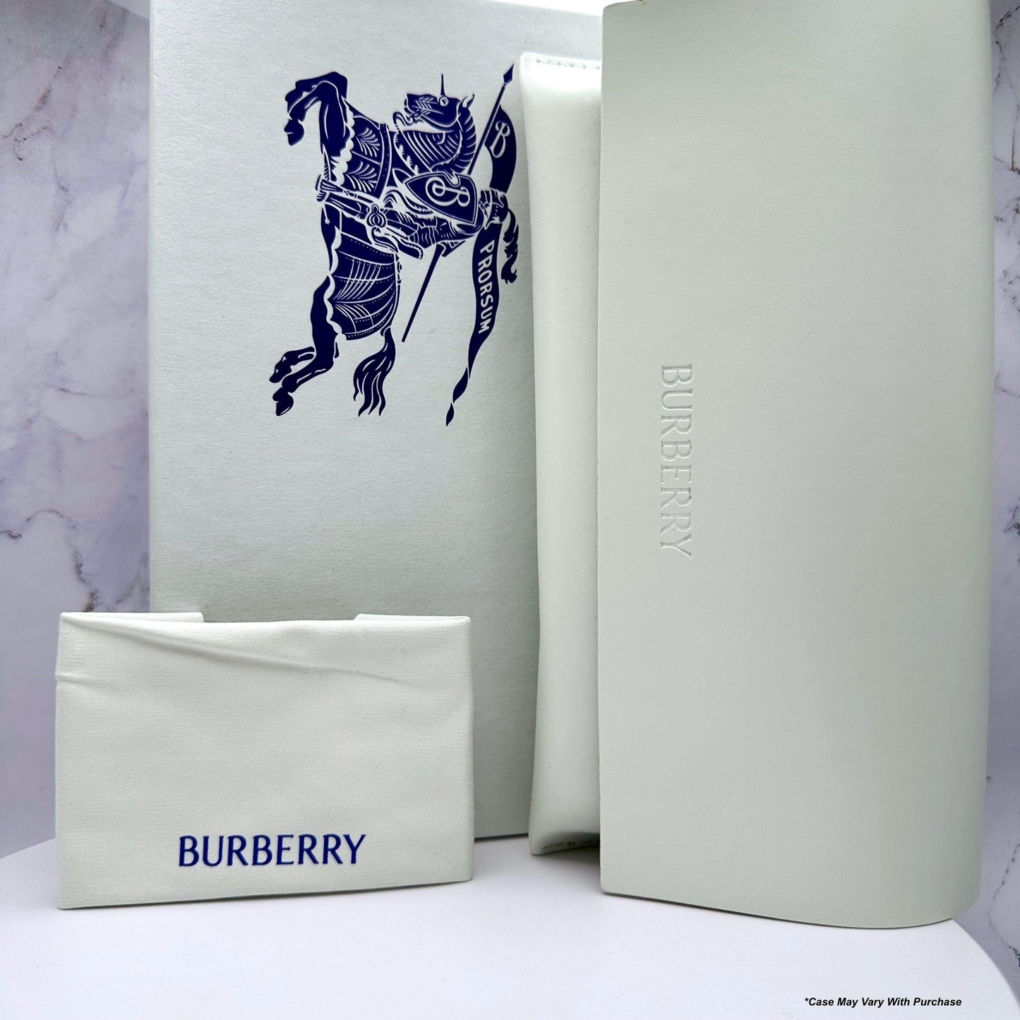 Burberry case and box, authentic packaging.