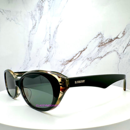 BE4447D 412187 Burberry sunglasses black oval check gold letter logo 