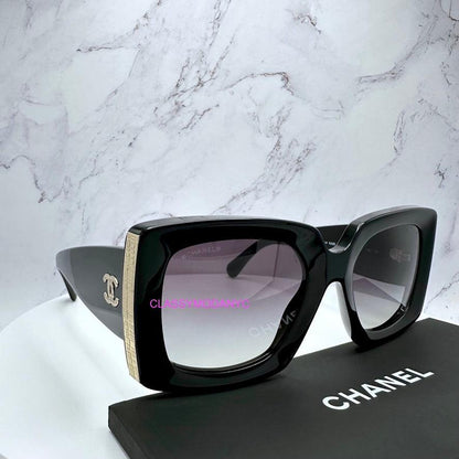 CHANEL CH5435 C622/S6 womens black authentic sunglasses