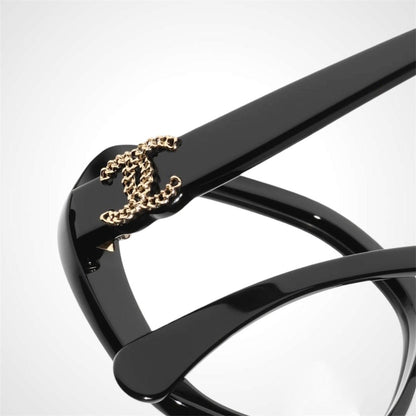 CHANEL CH3496 C622 black gold chain CC eyeglasses