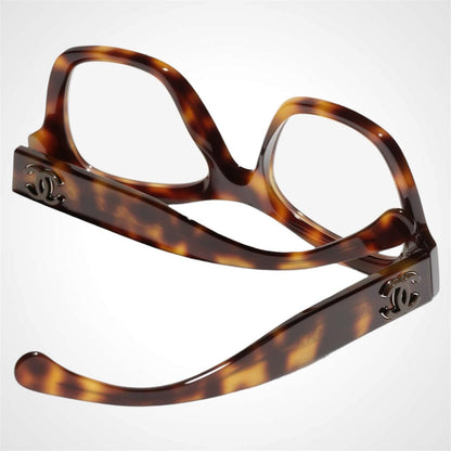 CHANEL CH3498 1829 brown square interlocking CC logo eyeglasses for women