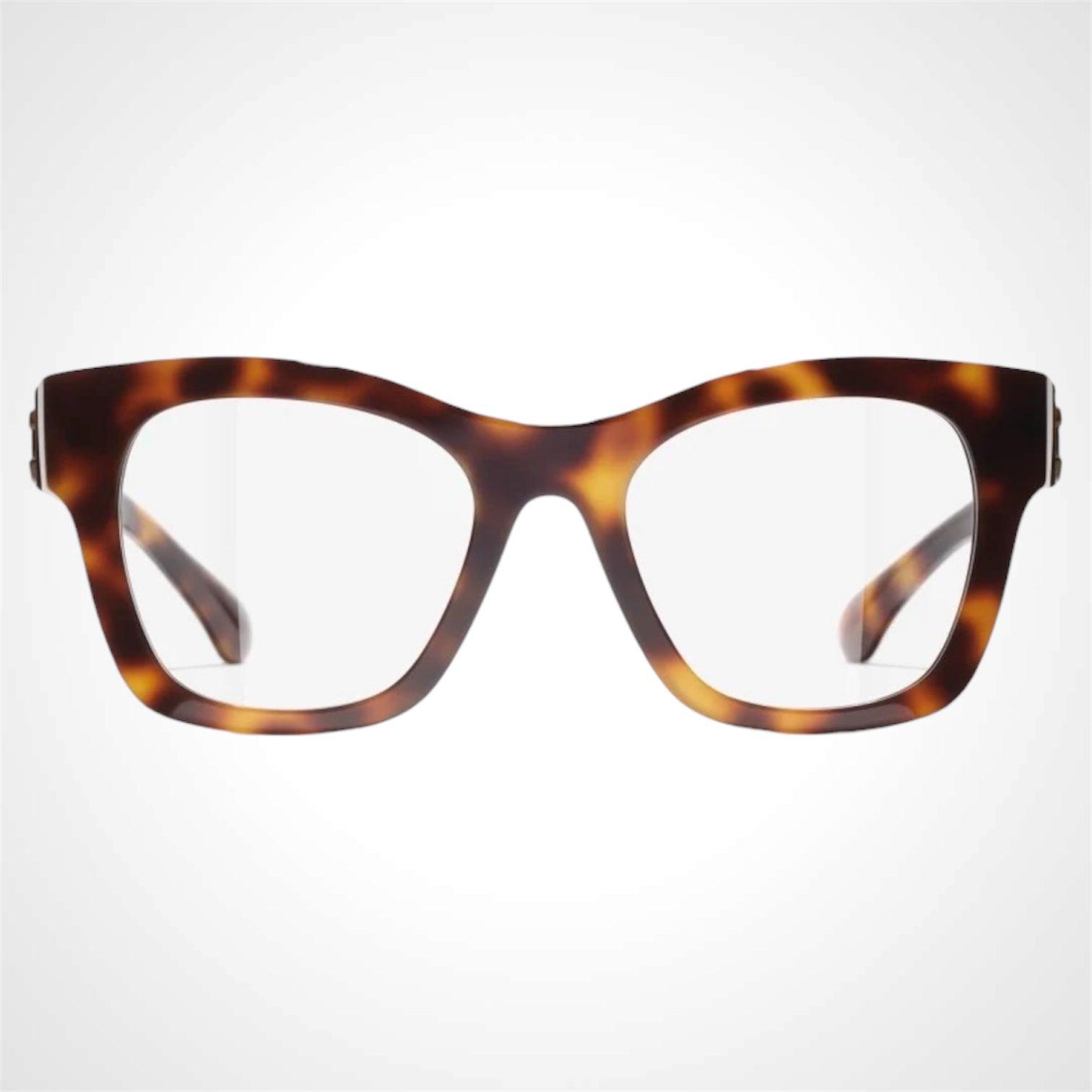 CHANEL CH3498 1829 brown square front frame eyeglass.