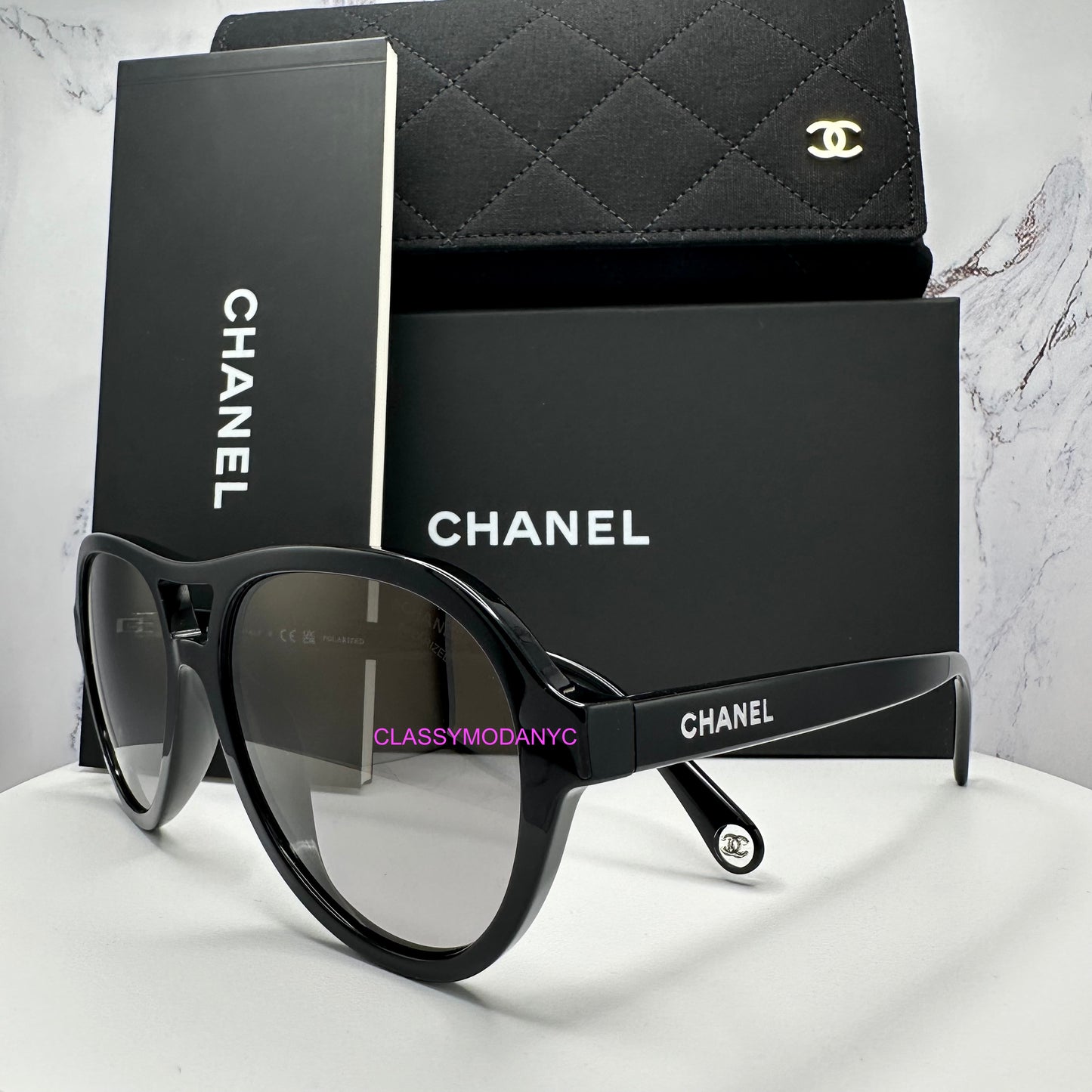 CH5552U C501/M3 Chanel sunglasses aviator pilot womens 