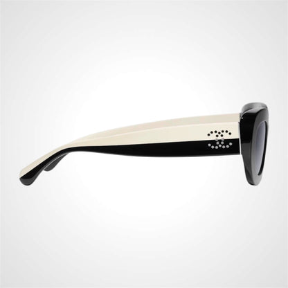 CH5562B C501/S6 oval sunglasses side view in black and white 