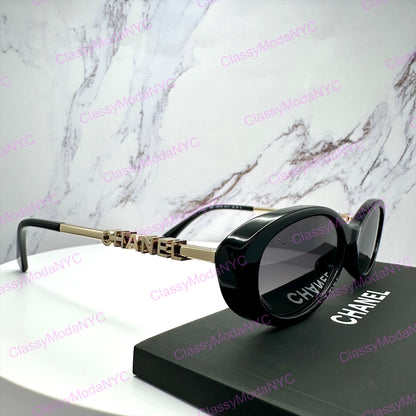 CH5565 C622/S8 Chanel oval sunglasses side view 