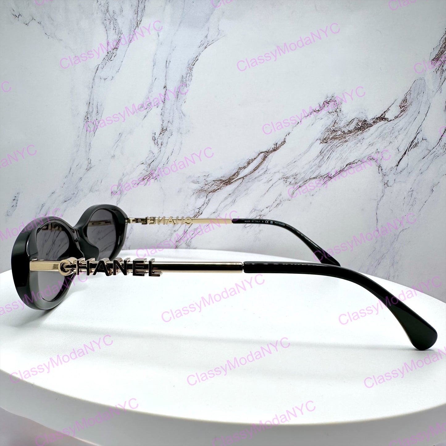 CH5565 C622/S8 Chanel oval sunglasses side view 