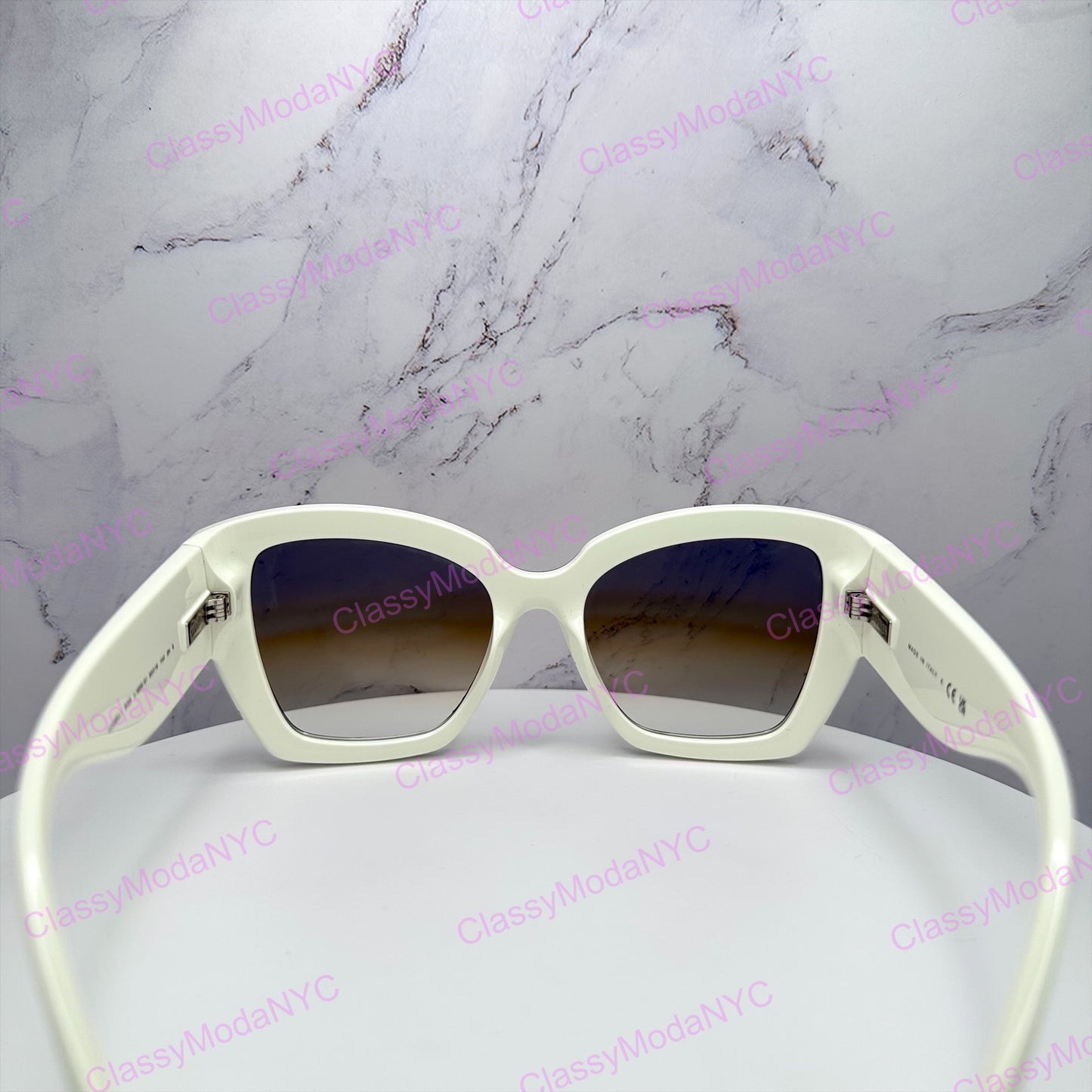 CH6058 C1656/51 Chanel black white butterfly sunglasses back view 