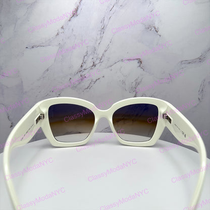 CH6058 C1656/51 Chanel black white butterfly sunglasses back view 