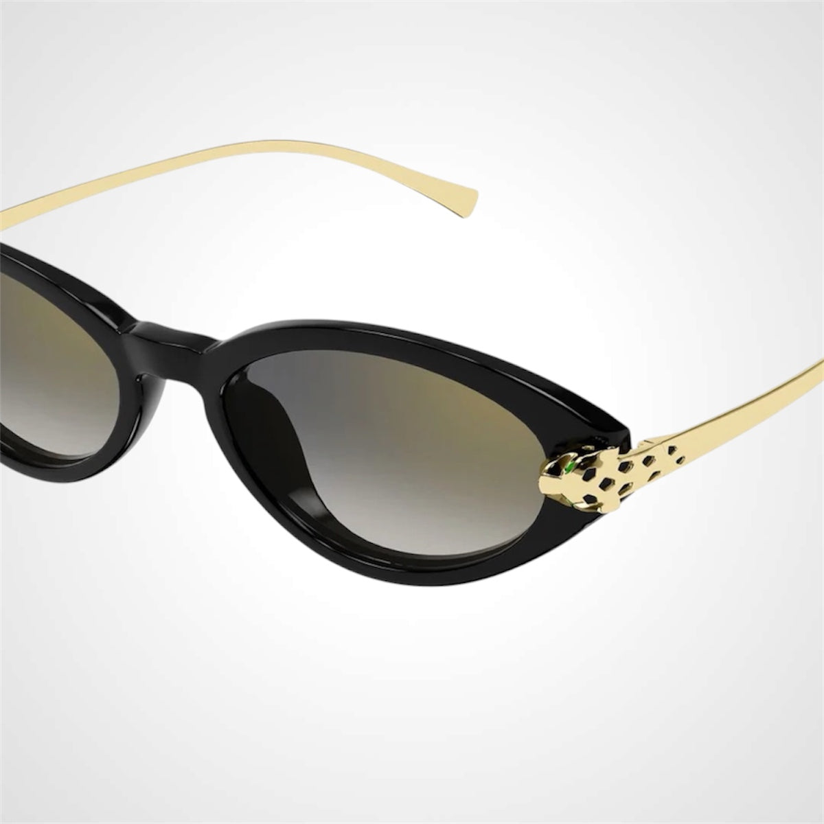 CT0634S 001 Cartier Sunglasses Black Gold 