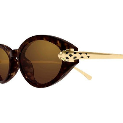 Cartier Cat Eye Sunglasses Side View with Panther 