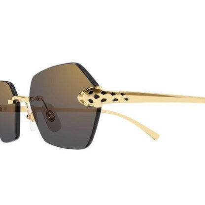 Cartier CT0636S 001 gold grey women's panther Sunglasses 