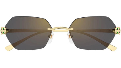 Cartier CT0636S 001 gold grey women's panther Sunglasses 