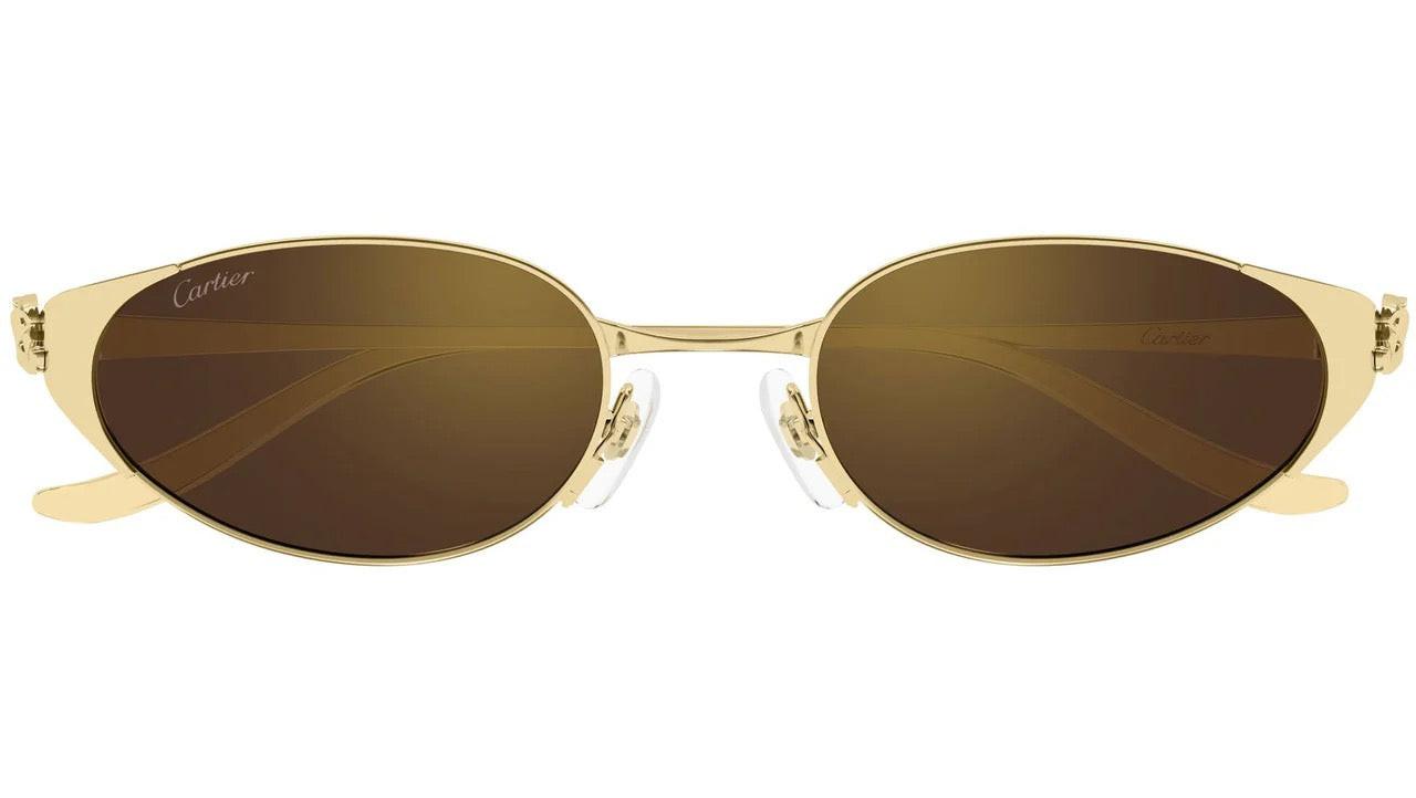 CT0630S 002 Gold Cartier panther oval sunglasses 