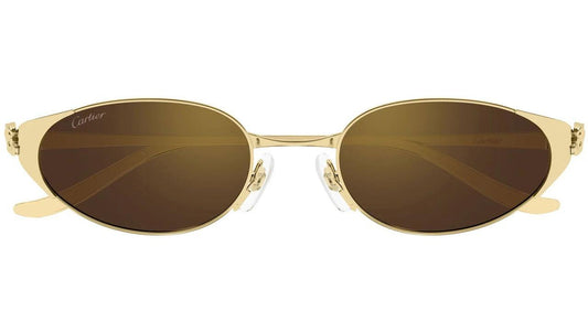 CT0630S 002 Gold Cartier panther oval sunglasses 